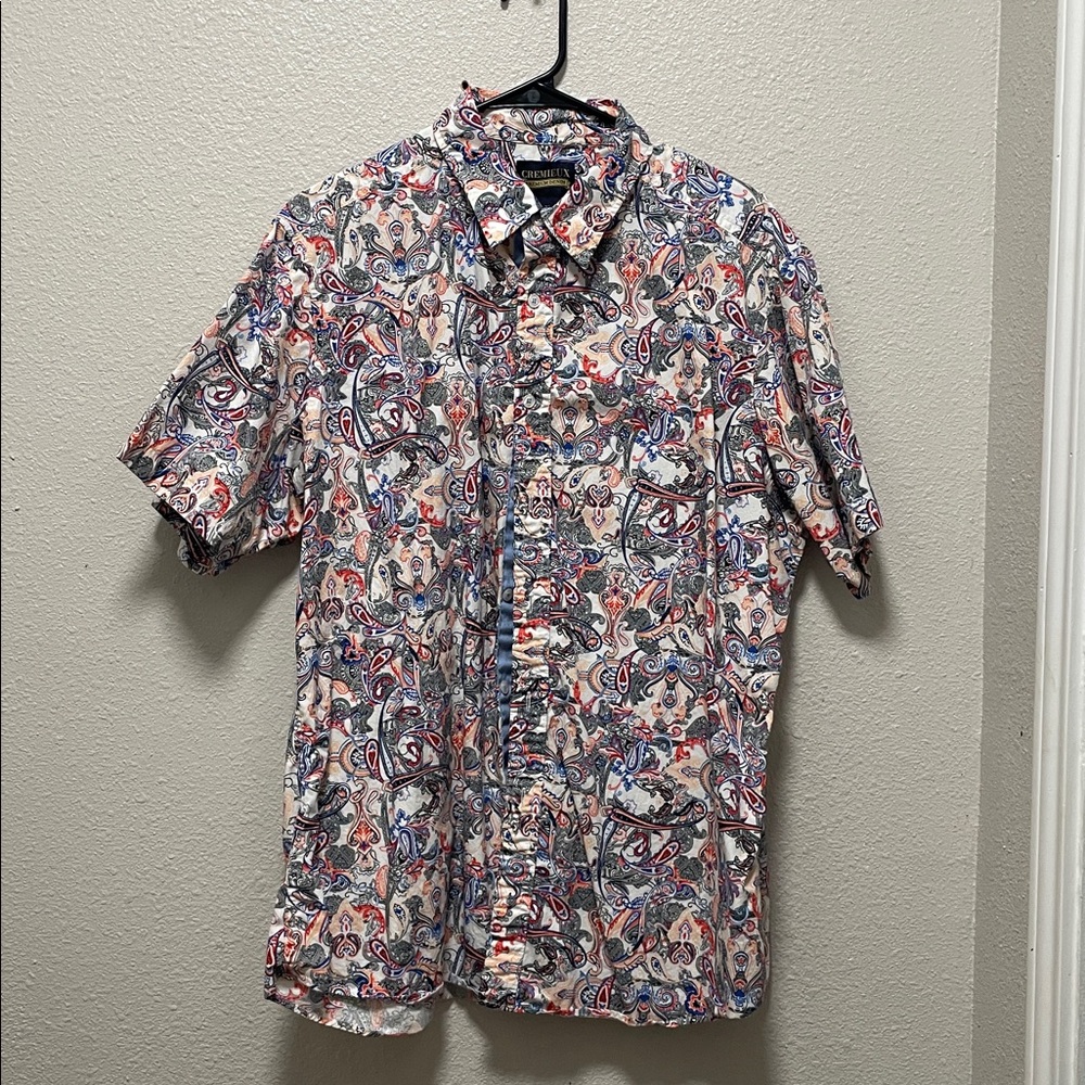 Cremieux Blue and Red Paisley Shirt